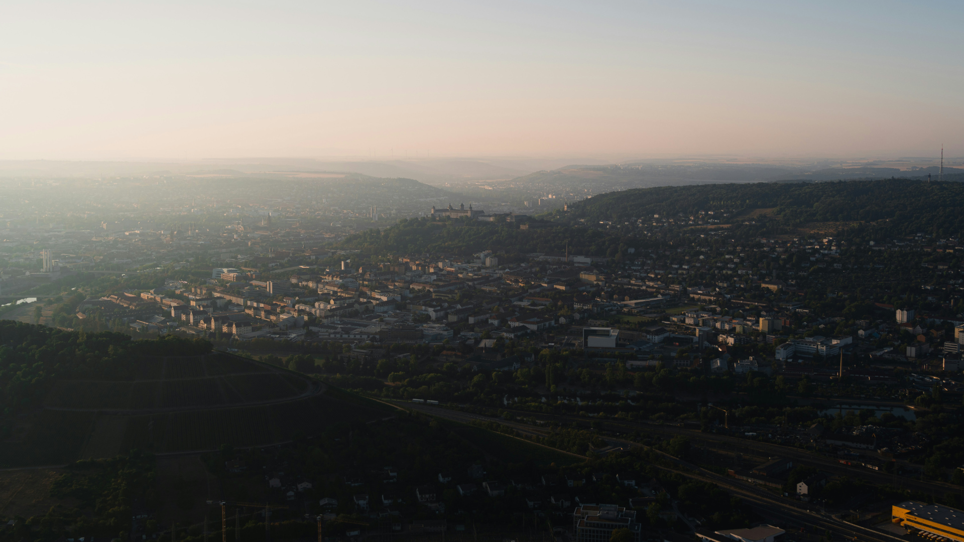 Luftaufnahme von Würzburg